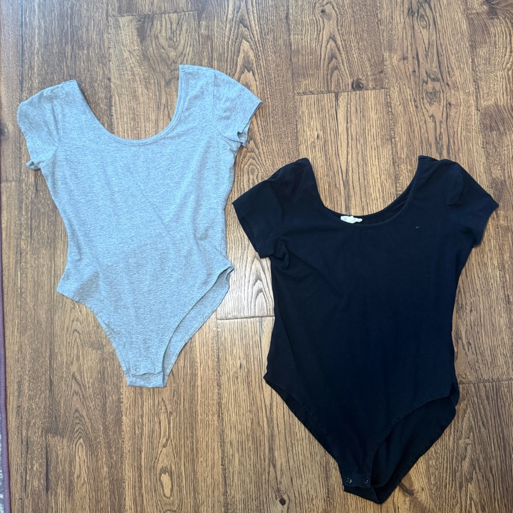 Black and Gray Bodysuit Bundle Basics Size Medium